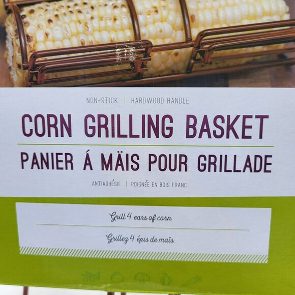 Charcoal Companion Corn Grilling Basket BBQ NonStick Adjustable Depth 4 Ears - Picture 9 of 9